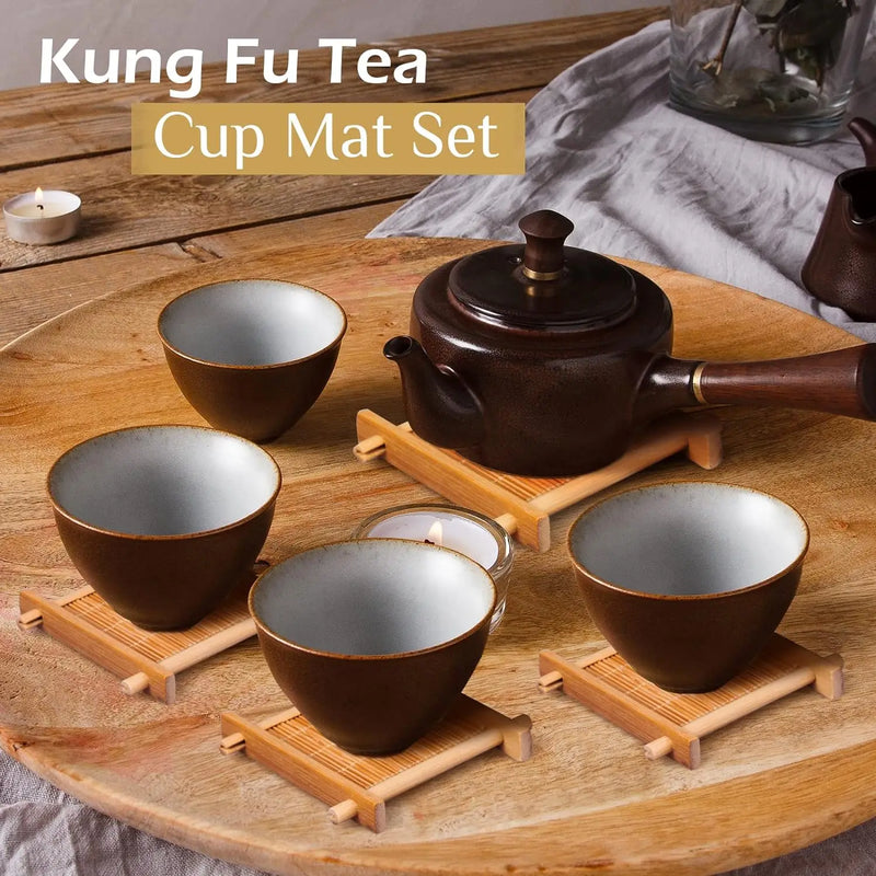 Eco-Friendly Bamboo Coasters - Heat-Resistant Table Protectors - Bamboo Craze