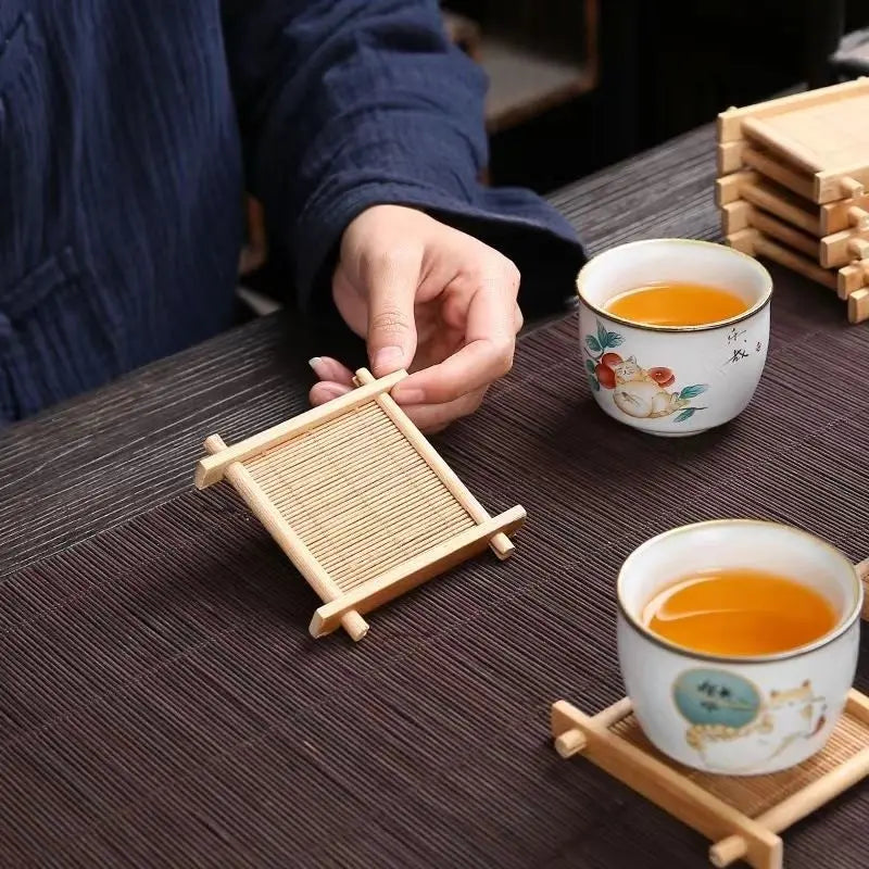 Eco-Friendly Bamboo Coasters - Heat-Resistant Table Protectors - Bamboo Craze