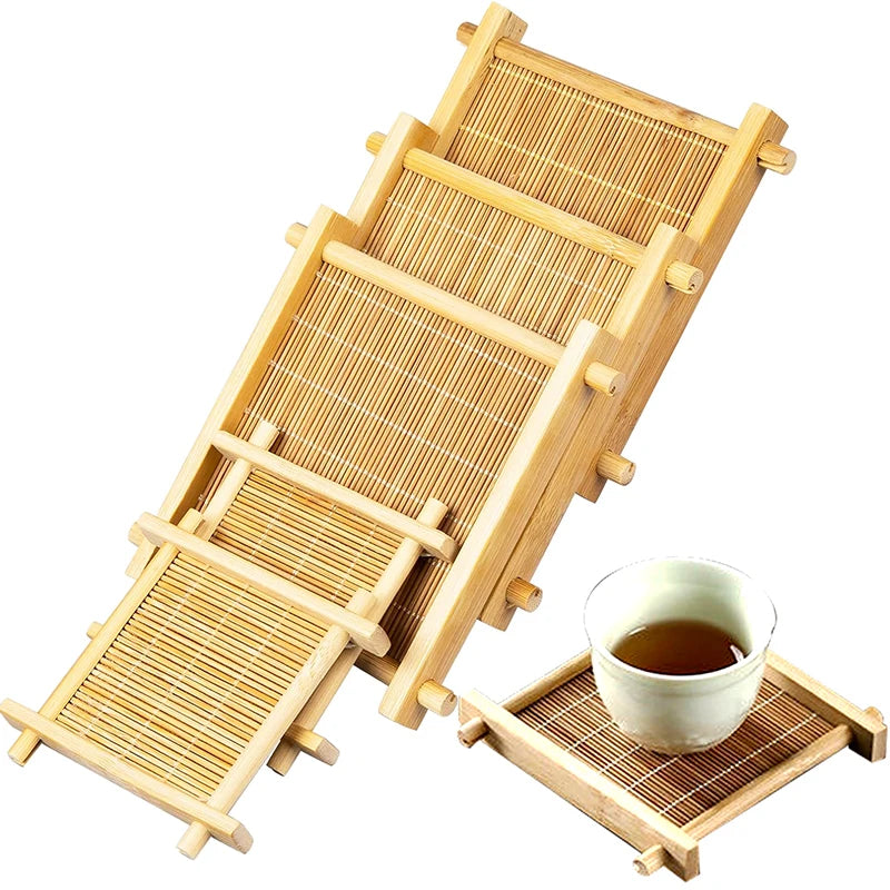 Eco-Friendly Bamboo Coasters - Heat-Resistant Table Protectors - Bamboo Craze
