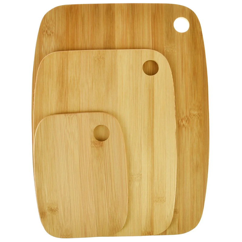 Premium Bamboo 3-Piece Cutting Board Set - Durable & Eco-Friendly Kitchen Must-Have! - Bamboo Craze