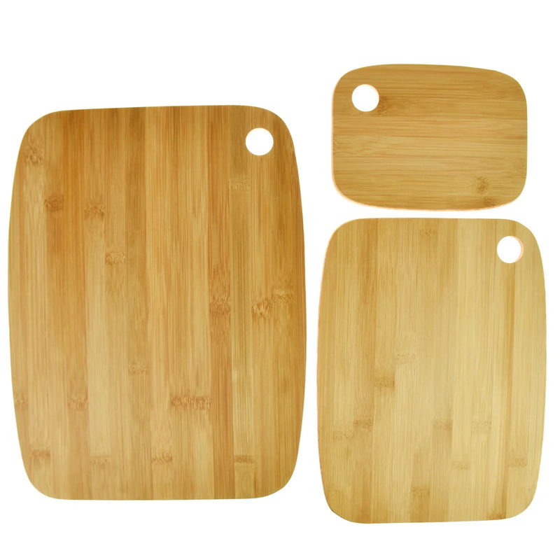 Premium Bamboo 3-Piece Cutting Board Set - Durable & Eco-Friendly Kitchen Must-Have! - Bamboo Craze