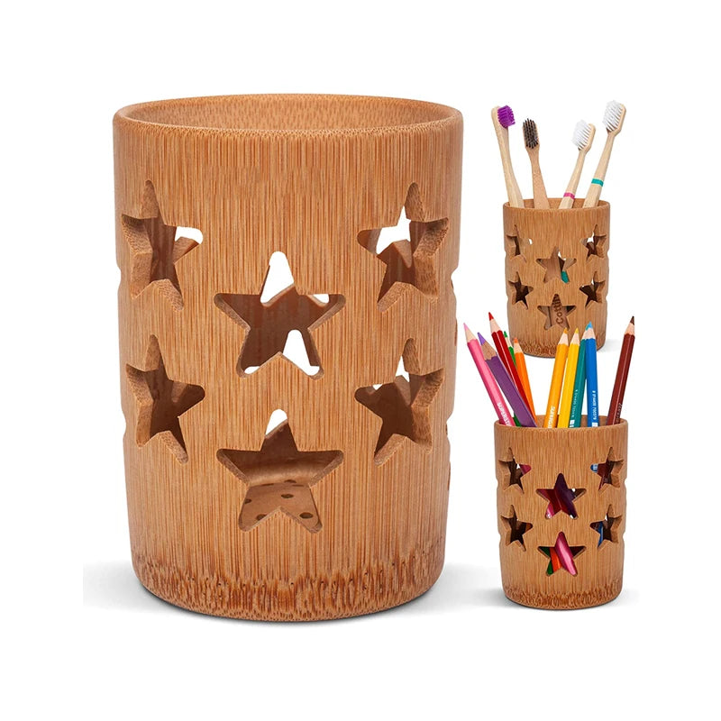 Bamboo Toothbrush Holder - Eco-Friendly Quick Drying Storage Cup - Bamboo Craze