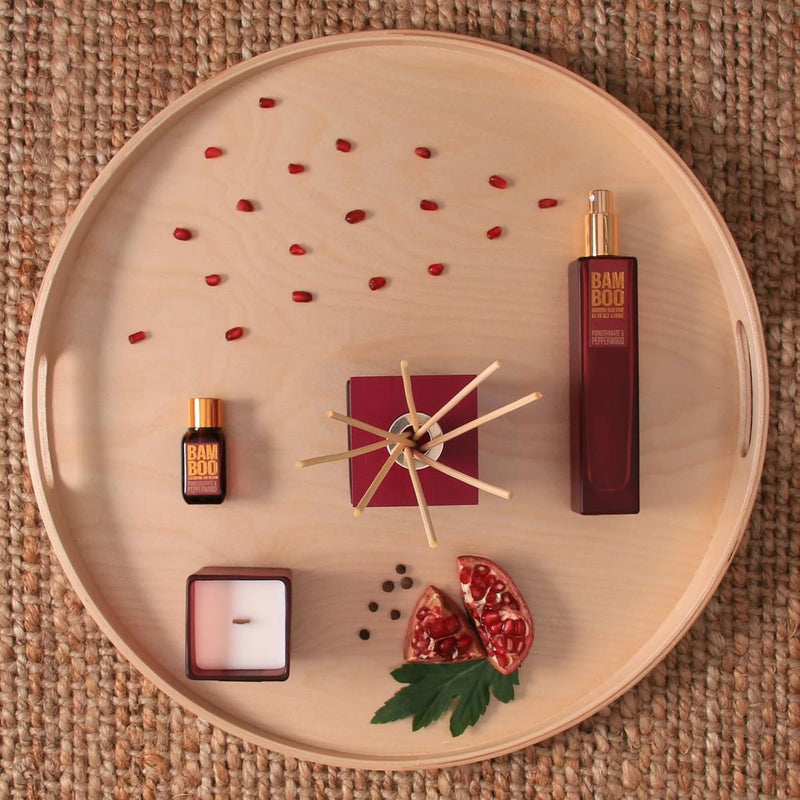 Bamboo Pomegranate & Pepperwood Soy Candle - 40 Hours of Cozy, Crackling Bliss