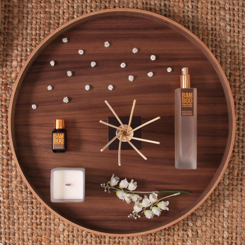 Serenity in Bloom: Bamboo Blossom & Sandalwood Luxury Soy Candle, 40-Hour Burn