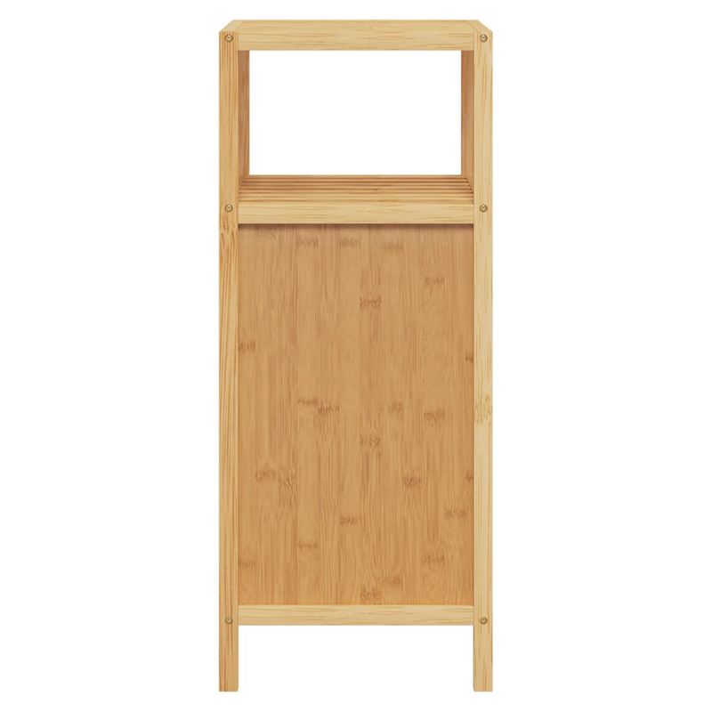 vidaXL Bamboo Bathroom Cabinet with Open Shelf - Stylish & Functional Storage