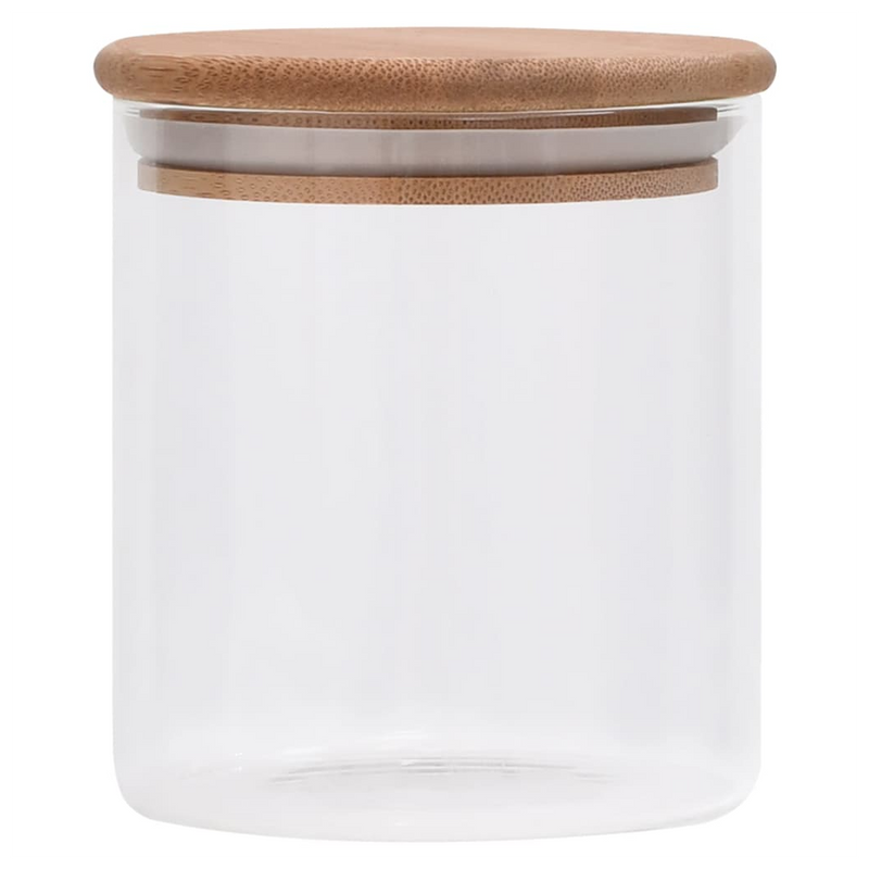 vidaXL 10-Piece Glass Storage Jar Set with Eco-Friendly Bamboo Lids