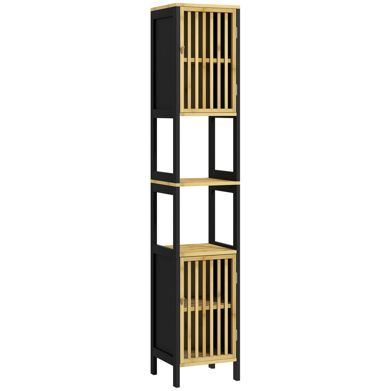 Stylish Bamboo Bathroom Cabinet with Adjustable Shelves for Ultimate Storage